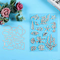 Miniatyrbillede 3 af 5: Transparent Stempel Skærende Die Klar Gummi DIY Journal Søhest Konkylie Havbundsmønster Håndværk