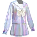 Pikkukuva 3 / 4: Peli Needy Girl Overdose Kangel Cosplay -asu Lolita-tytöille Merimiespuku Yhtenäinen mekko Halloween Karnevaali Anime Vaatteet Joulu XL