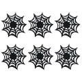 Pikkukuva 1 / 5: 6/4/2 kpl Lasinaluset Hämähäkinverkko Koristeelliset Halloween-teemaiset Koristelutarvikkeet Liinat Tabletit Kauppaan Kotiin Black6pcs
