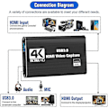 Miniatyrbilde 5 av 5: Videoopptak Kort, Switch Opptak Kort for Switch, 4K 1080P 60FPS for Streaming Video Opptak