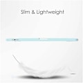 Miniatyrbild 2 av 5: Kompatibelt Skal för iPad Air 11 (2024) Transparent Fodral PU Läder Auto Wake Sleep Skyddande Fodral med Pennhållare LightBlue