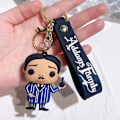 Miniatyrbillede 1 af 5: Wednesday Adams Nøglering Dukke Horror Kæledyr Hånddukke Nøglering Tilbehør Taske Vedhæng Dreng Pige Gave 7