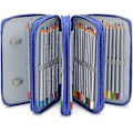 Miniatyrbillede 1 af 4: Farveblyant Etui Stor 72 Slots Blyant Organizer Bærbar Akvarel Blyant Taske (Blå)