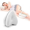 Miniatyrbild 1 av 5: Vit Benkudde för män och kvinnor, i memory foam, för sidosovare, lindring av ischias, benvärk, höft