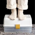 Miniatyrbillede 2 af 5: Lille grejkasse med 2 bakker, hardware-organisator, bærbar multifunktionel opbevaringsboks til snacks, skruer, møtrikker, lokkekasse A