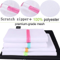 Miniatyrbilde 4 av 4: Sett med 5 vaskeposer i netting - 1 ekstra stor, 2 store og 2 medium vaskeposer, bluse, strømper, undertøy, BH-lingeri, reisevaskepose
