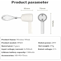 Miniatyrbillede 2 af 5: Genopladelig Trådløs Elektrisk Pisker med USB, 5 Hastigheder 304 Rustfrit Stål Automatisk Pisk, Multifunktionel Håndmixer, Bærbar Elektrisk Æggepisker