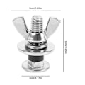 Miniatyrbilde 1 av 5: 2 stk 316 rustfritt stål dykkeskruer sommerfugl bakplate vingemuttere for undervanns dykking BC