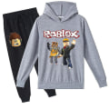 Miniatyrbilde 3 av 3: Roblox Hettegenser Sett Barn Termisk Bekledning Trykt Hettegenser red 110cm