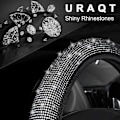 Miniatyrbild 5 av 5: Bling Rattöverdrag, Diamantrattöverdrag för Kvinnor Universellt för Fordon/Bil/Auto/SUV, Diamantkristall Rattöverdrag för de Flesta
