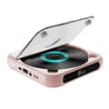 Bærbar CD-spiller Bluetooth-høyttaler, LED-skjerm, Stereospiller - Rosa