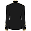 Miniatyrbilde 2 av 5: Menns Mote Hoff Prins Uniform Gullbrodert Jakke Black 2XL