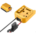 Miniatyrbild 3 av 5: Power Wheels Adapter för 18V/20V Litiumbatteri DIY Batteriadapter med ON/OFF Strömbrytare Säkring för DI