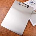 Miniatyrbillede 3 af 5: Metal Clipboard Mappe A4 Rustfrit Stål Tavle Regningsopbevaringsmappe Skrivefil Tavle Splint til B