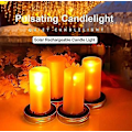 Miniatyrbild 2 av 5: 4-pack LED Solarlampor med Mason Jar-lock - 12 LED - Vattentät - Trädgårdsdekor (burk ingår ej)