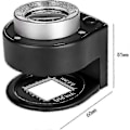 Miniatyrbillede 5 af 5: 30x Linnedtester Lup Skala Forstørrelsesglas Med Led Uv Lys Optisk Linse
