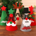 Miniatyrbild 5 av 5: Nya Julhattar Vuxna Barn Kostym Tomte Snögubbe Ren Festivalhatt Ornament För Navidad Nyårspresenter 29 28*38cm