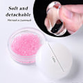Miniatyrbilde 5 av 5: Manikyr Silikon Neglstamper, Klar Gelé Neglstamper, Hvit Silikon Geléhode DIY for Neglstempel Utskrift Stempleplater - Rosa