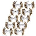 Miniatyrbild 3 av 5: Pärl Ståndare Gyllene Gipsimitation Dubbel Ände Konstgjord Bukett Tillbehör (3mm#6 900)