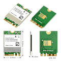 Miniatyrbilde 4 av 5: RTL8822CE Trådløst Nettverkskort Dual-Band 2.4G/5G M.2 A/E Key WiFi-kort Bluetooth 5.0 Støtte for Laptop