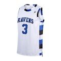 Miniatyrbillede 1 af 2: Retro jersey broderet basketball vest til mænd White No. 3 M