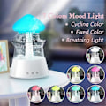 Miniatyrbilde 4 av 5: Regnsky Luftfukter Diffuser med Fjernkontroll, Vanndråpe Foss Lampe Sopp Regnlyder Hvit Støy