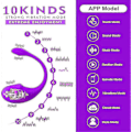 Miniatyrbillede 3 af 5: Smart Silikone Bækkenbundstræner til Kvinder Vandtæt Blærekontrol Træner med App Fjernbetjening Genopladelig (rosarød) Purple