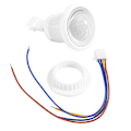 Miniatyrbild 1 av 5: Mini PIR Infraröd Rörelsesensor Detektion 220v Justerbar Tid Infraröd Automatisk LED-lampa