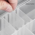 Miniatyrbild 4 av 5: 48 Fack 2 Lager Nagellacksorganiserare Bärbar Transparent Nageltillbehör Handarbete Förvaringslåda Justerbar