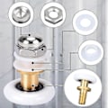 Miniatyrbild 2 av 4: Duschdörrsrullar 25mm Skjutbara Duschdörrar Hjul Ersättning För Duschkabin Duschrum Duschvägg Topp Botten Delar Fixering (8st)