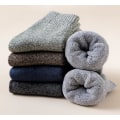 Pikkukuva 2 / 5: 5 Paria Fleece Paksu Yksivärinen Miesten Fleece Lämpimät Talvisukat