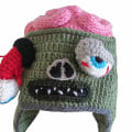 Miniatyrbilde 5 av 5: Bomhcs Zombie Eyes Strikkede Beanies Party Halloween Kostyme Tilbehør Gave Lue (s For Barn 48-50cm, L For Voksen 53-61cm) L