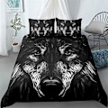 Pikkukuva 1 / 3: Wo5 Susi 3D-painettu vuodevaatesetti pussilakanalla, peittopussilla ja tyynyliinalla AU single 140x210cm