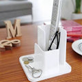 Miniatyrbillede 3 af 5: Ikke Let at Ridse Moderne Holdbar Skrivebordsopbevaring Organizer til Studerende Opbevaringsboks Hvid