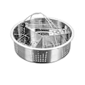 Miniatyrbillede 1 af 5: Separator Sæt Rustfrit Stål Dampskibs Kurv Stativ Tilbehør Hurtig Dampning Gitter Kurv Divider fo