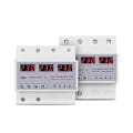 Miniatyrbilde 5 av 5: 100A 3-Fase 3P+N Skinnefasevelger Voltmeter med Justerbar Over- og Underspenningsbeskyttelse