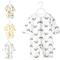 Miniatyrbild 2 av 5: Söt Toddler Baby Sommar Kläder Bekväma Flickor Pojkar Hem Pyjamas Ytterkläder Gray 90cm