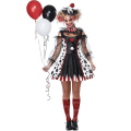 Miniatyrbild 1 av 5: Kvinnor Ond Clown Joker Kostymer Cosplay Kvinna Halloween Karneval Purim Rolig Fest Utklädnad Vuxen Kvinnlig Uniform XL