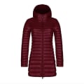 Miniatyrbilde 1 av 5: Høst og vinter ny mote dunjakke dame tynn seksjon lang seksjon hette koreansk versjon av den slanke store størrelsen enkel jakke Wine Red M