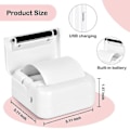 Pikkukuva 5 / 5: Mini taskutarratulostin, Bluetooth langaton kannettava mobiilitulostin lämpötulostin muistiinpanoille, muistioille, valokuville, taskutarrakuittitulostin C