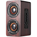 Pikkukuva 3 / 3: Puinen Bluetooth-kaiutin, W5 punainen puukuvioinen Bluetooth-kaiutin Bluetooth 4.2 10W kaksoiskaiuttimet