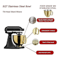 Miniatyrbild 3 av 5: 5QT Rostfri Stålskål för KitchenAid Artisan & Classic Series 4.5-5QT Tilt-Head Mixers K45 KSM70 KSM150