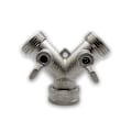 Miniatyrbilde 3 av 5: 3/4 2-veis kraftig hageslange splitter Y-splitter grep stengeventiler for vannkran, utløp, Sp