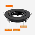 Miniatyrbilde 5 av 5: LED Spotlights Ramme Justerbar Downlight Led Holdere Utsparing 70mm for MR16 Pæreholder Innfelt LED Spot Light, A