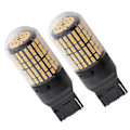 Pikkukuva 1 / 5: 2X 7440 Canbus Super Kirkas Virheetön LED Polttimo T20 W21W 144 SMD Peruutusvalo Takavalo Suuntavilkkuun