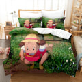 Miniatyrbilde 1 av 3: A16 Anime Min Nabo Totoro 3D-printet Sengesett Dynetrekk Dynetrekk Putetrekk Barnegave AU single 140x210cm