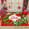 Miniatyrbillede 4 af 5: Glædelig Jul Julemand Hjem Indgang Dekoration Tæppe Dørmåtte Skridsikker Gang Soveværelse Badeværelse Måtte Stue Tæpper 17 100x120cm 39x47 inch