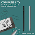 Miniatyrbilde 5 av 5: 20 stk. pennespisser for Remarkable 2 penn, myke pennespisser erstatning for Remarkable 2 Stylus Marker Plus