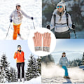 Miniatyrbild 5 av 5: Vinter Touchscreen Stretch Termiska Magiska Handskar Varma Ullstickade Tjocka Fleece Style4
