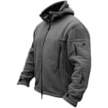 Pikkukuva 1 / 5: Miesten ulkoiluhupputakit Lämpimät sotilaalliset taktiset urheilu fleece hupparitakki monilla taskuilla Gray 4XL